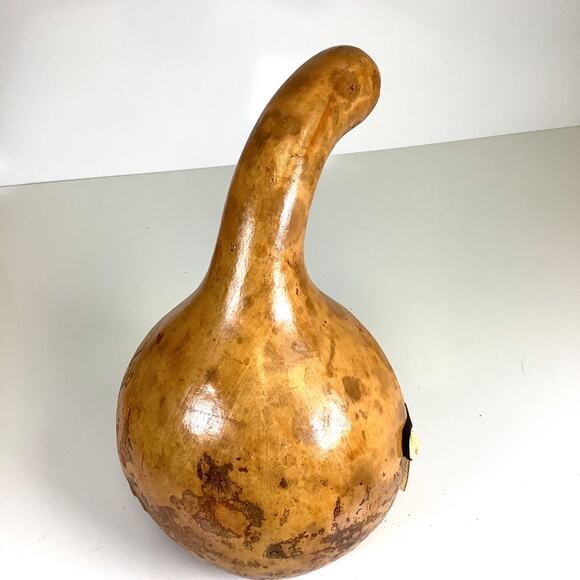 Large Hand Carved African Folk Art Nativity Scene Gourd Seashells Door Clasp - Picture 8 of 8